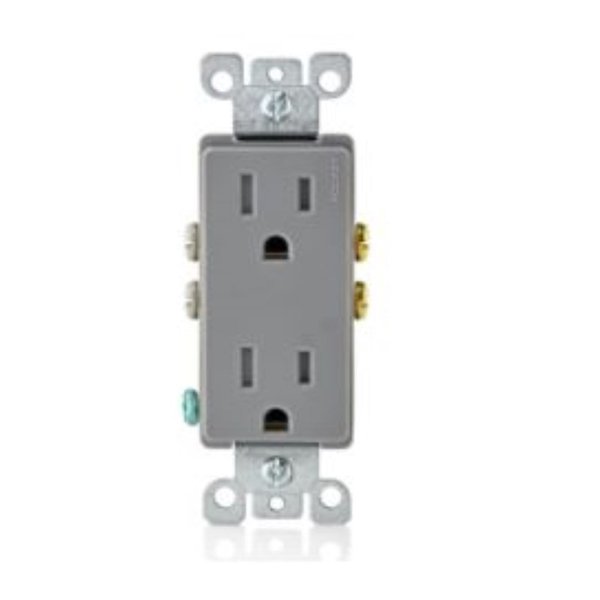 Leviton OUTLET DPL DCORA GRY 15A T5325-0GY